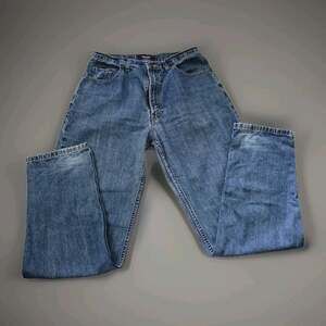 Ikeda Jeans Vintage Womens Size 34 Straight‎ Leg Blue Denim 90s Classic Retro